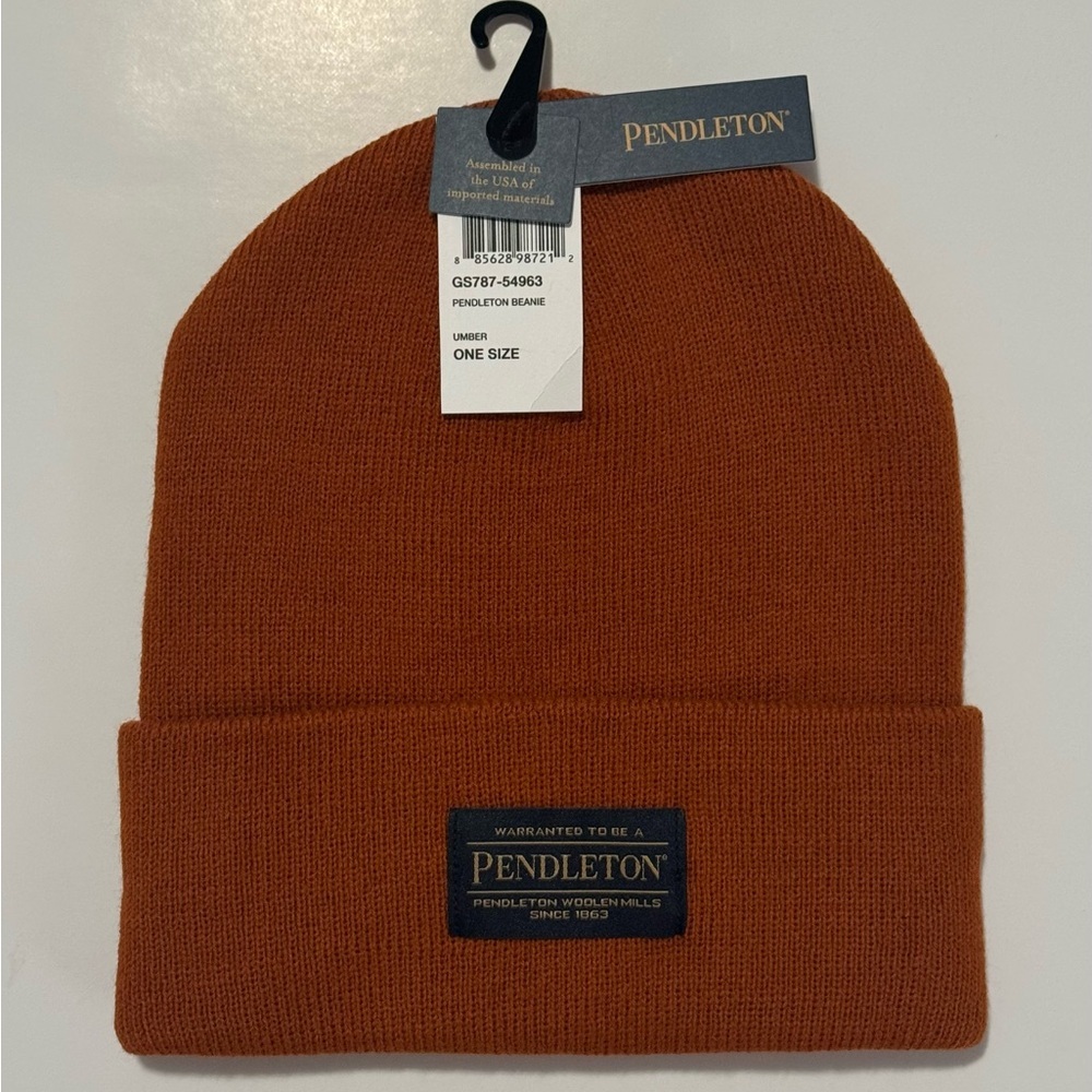NWT Pendleton Beanie in Umber Ribbed Knit Hat (Beanie)